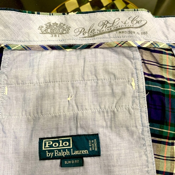 Men’s POLO RALPH LAUREN plaid shorts Sz 42 - Picture 4 of 6